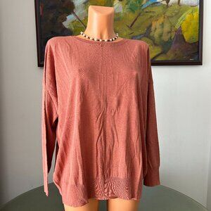 Zara NWT  Orange Long-Sleeve Knit Top